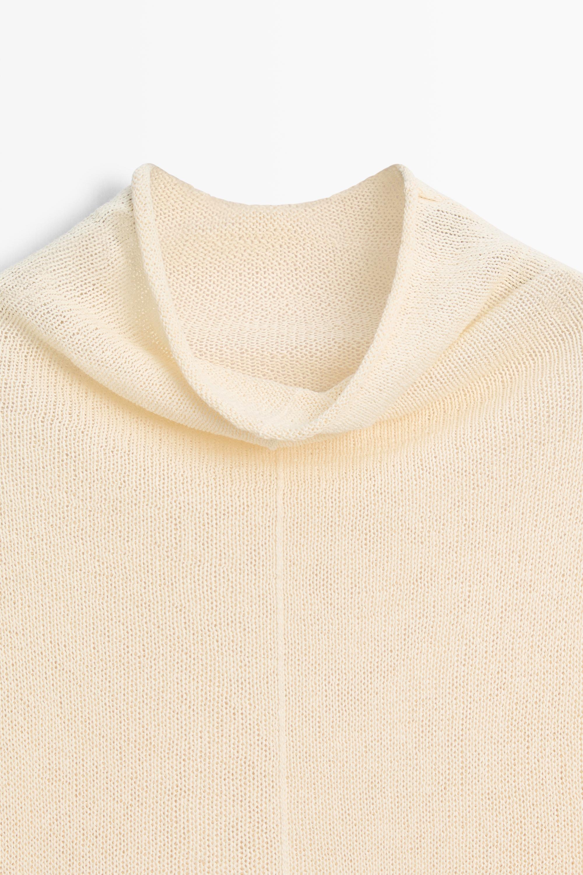 Cotton cutwork knit sweater